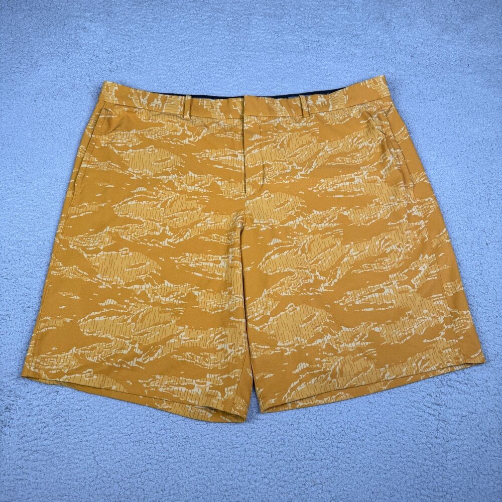 Nike Golf Shorts‎ Mens 42 Gold Camo Dri Fit Flex Performance Stretch BV0383-723